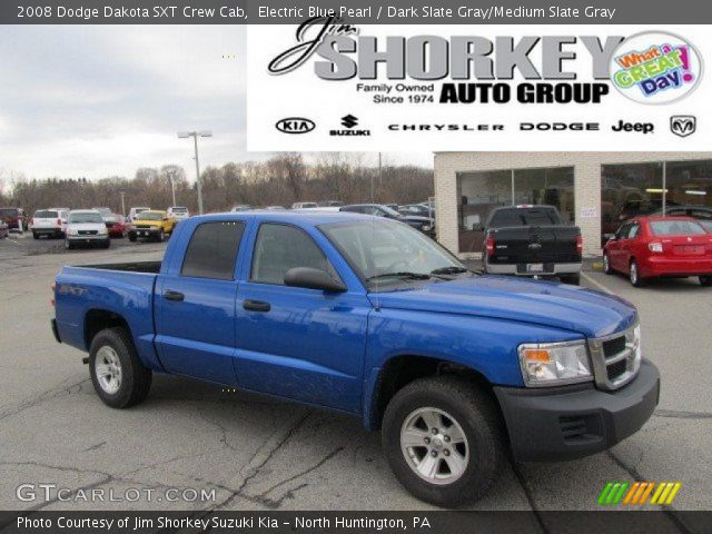 2008 Dodge Dakota SXT Crew Cab in Electric Blue Pearl