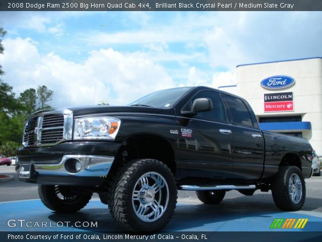 2008 Dodge Ram 2500 Big Horn Quad Cab 4x4 in Brilliant Black Crystal Pearl