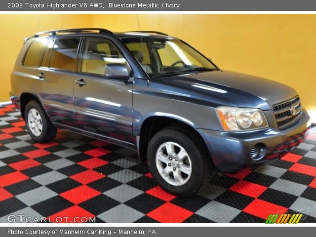 2003 Toyota Highlander V6 4WD in Bluestone Metallic