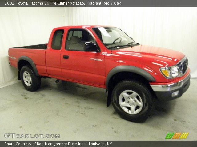 2002 Toyota Tacoma V6 PreRunner Xtracab in Radiant Red