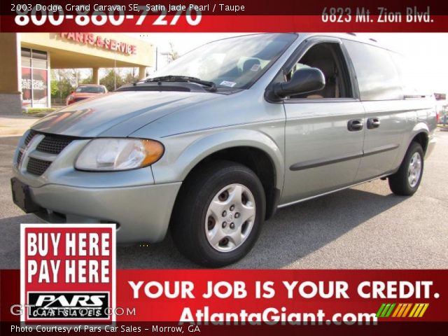 2003 Dodge Grand Caravan SE in Satin Jade Pearl
