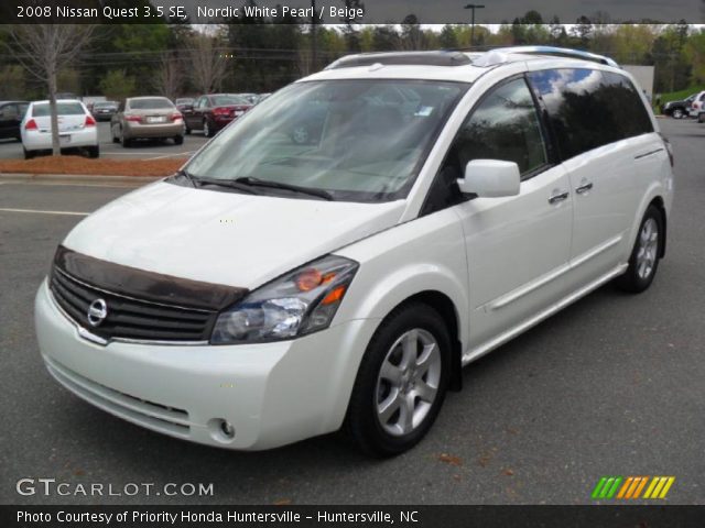 2008 Nissan Quest 3.5 SE in Nordic White Pearl