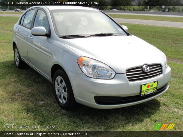 2011 Hyundai Accent GLS 4 Door in Platinum Silver