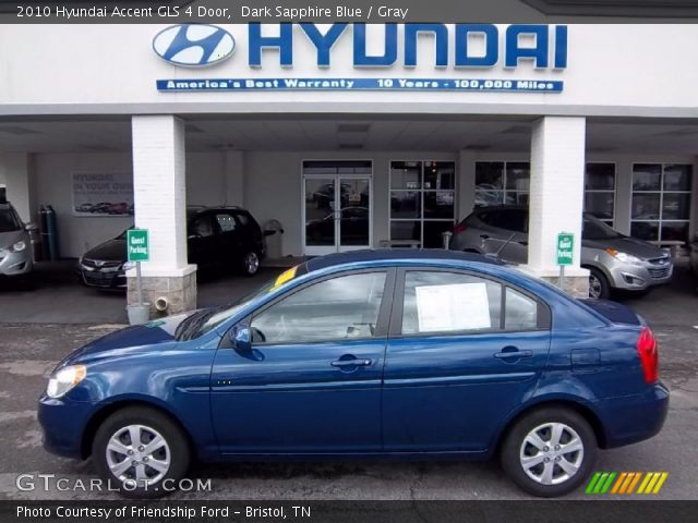 2010 Hyundai Accent GLS 4 Door in Dark Sapphire Blue