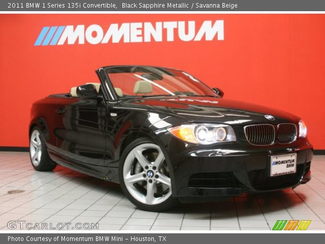 2011 BMW 1 Series 135i Convertible in Black Sapphire Metallic