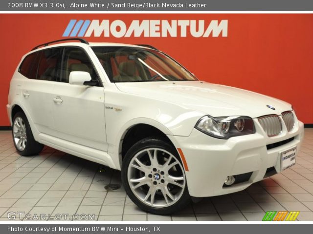 2008 BMW X3 3.0si in Alpine White
