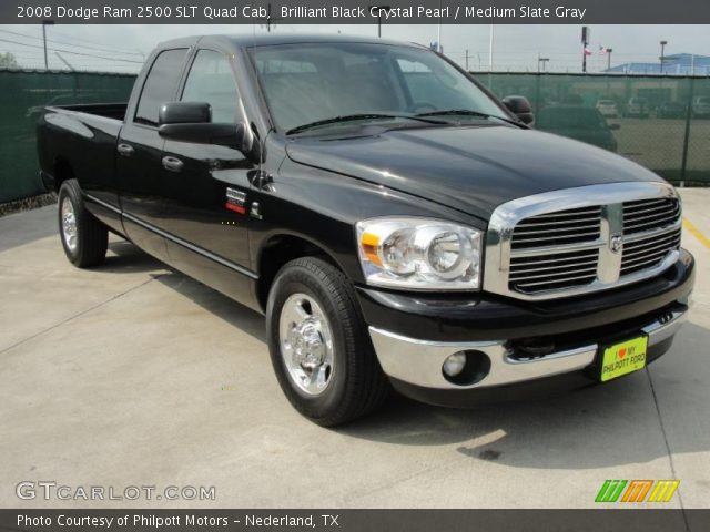 2008 Dodge Ram 2500 SLT Quad Cab in Brilliant Black Crystal Pearl