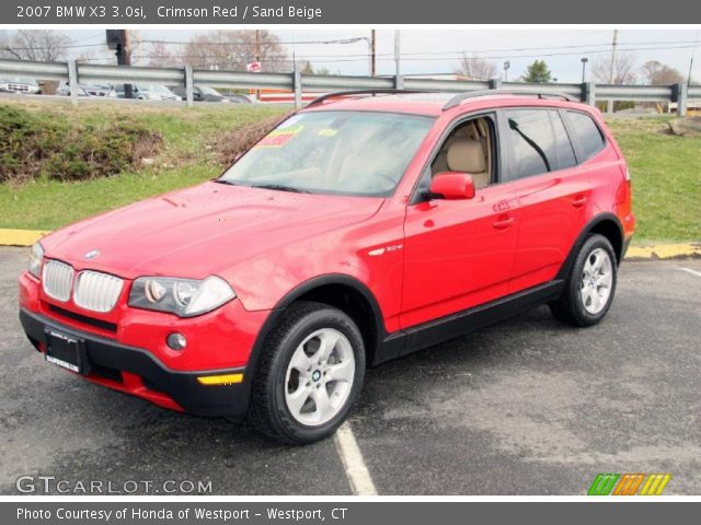 2007 BMW X3 3.0si in Crimson Red