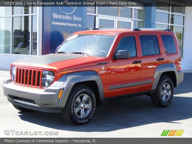 2010 Jeep Liberty Renegade 4x4 in Sunburst Orange Pearl