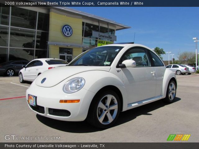 2008 Volkswagen New Beetle Triple White Coupe in Campanella White