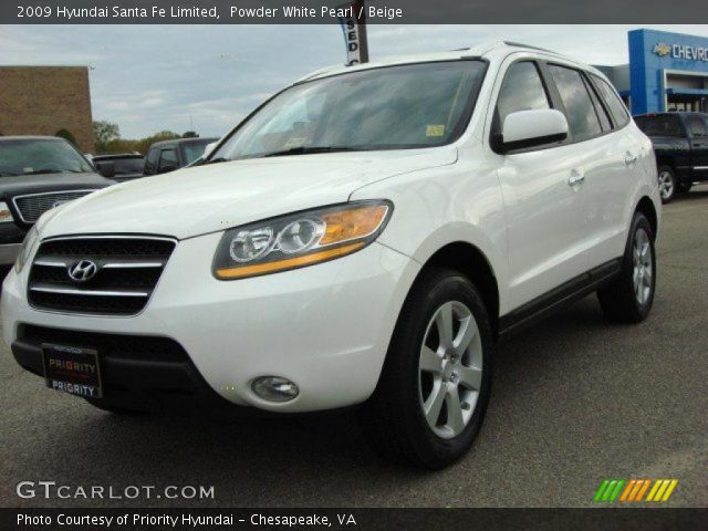 2009 Hyundai Santa Fe Limited in Powder White Pearl