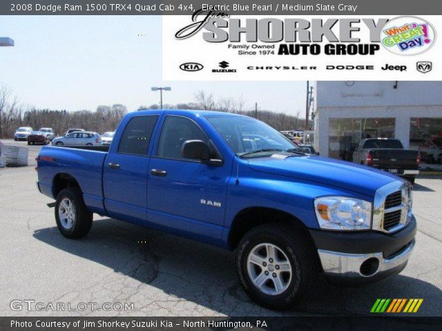 2008 Dodge Ram 1500 TRX4 Quad Cab 4x4 in Electric Blue Pearl