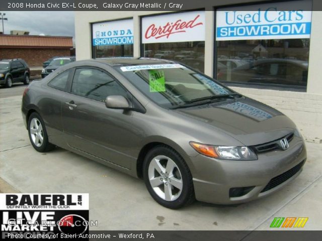 2008 Honda Civic EX-L Coupe in Galaxy Gray Metallic