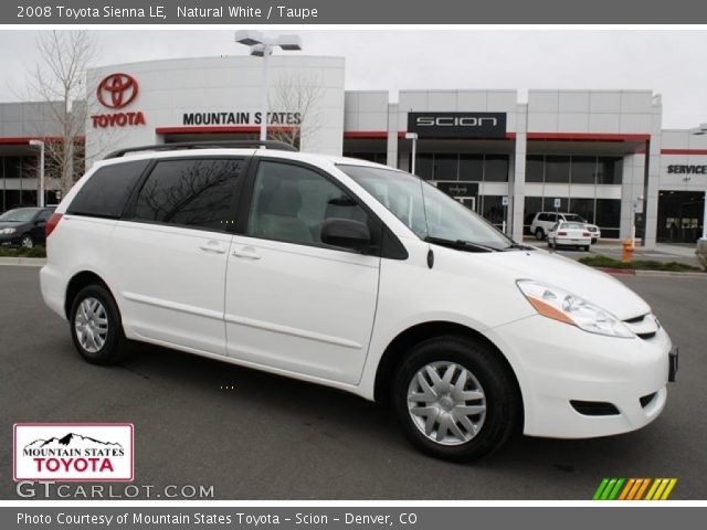 2008 Toyota Sienna LE in Natural White