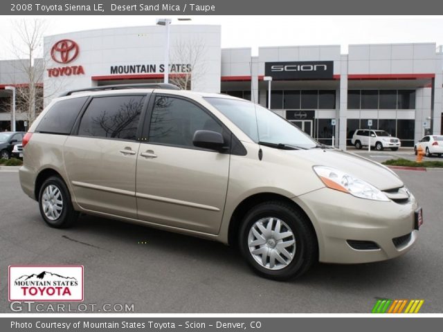 2008 Toyota Sienna LE in Desert Sand Mica