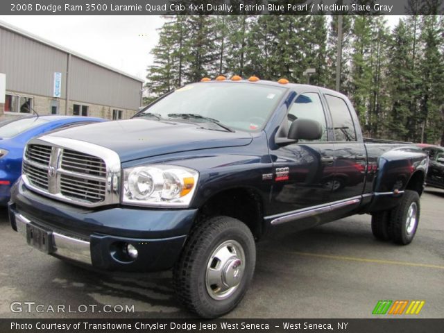 2008 Dodge Ram 3500 Laramie Quad Cab 4x4 Dually in Patriot Blue Pearl