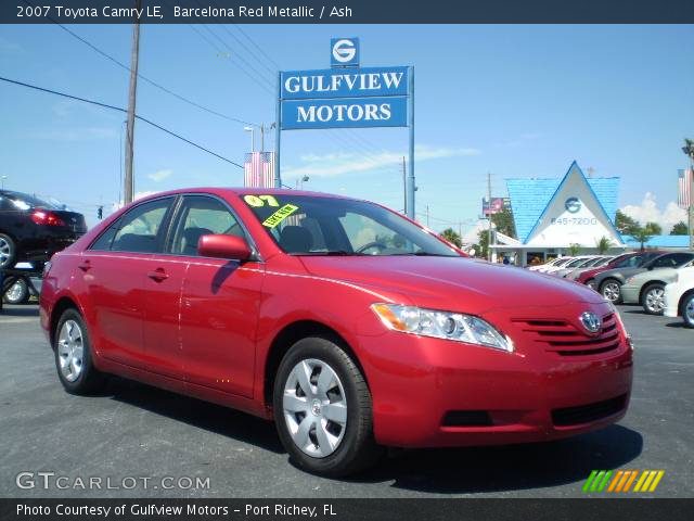 2007 Toyota Camry LE in Barcelona Red Metallic
