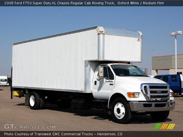 2008 Ford F750 Super Duty XL Chassis Regular Cab Moving Truck in Oxford White