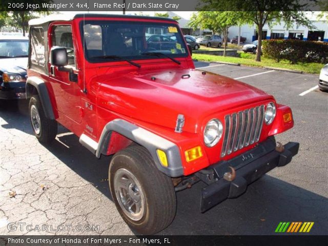 2006 Jeep Wrangler X 4x4 in Flame Red