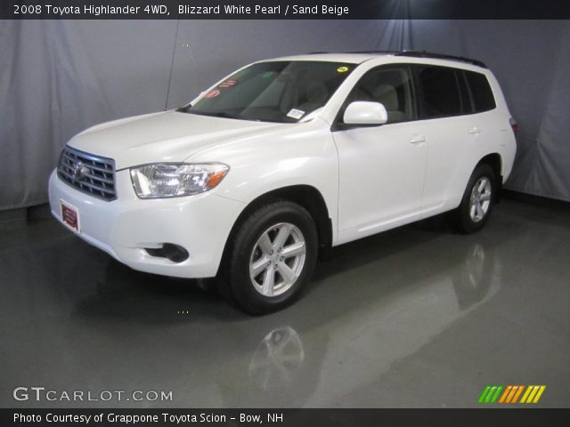 2008 Toyota Highlander 4WD in Blizzard White Pearl
