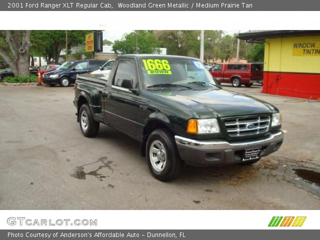 2001 Ford Ranger XLT Regular Cab in Woodland Green Metallic