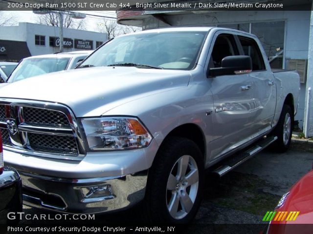 2009 Dodge Ram 1500 SLT Crew Cab 4x4 in Bright Silver Metallic
