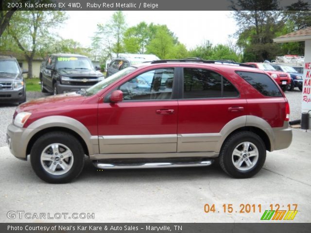 2003 Kia Sorento EX 4WD in Ruby Red Metallic