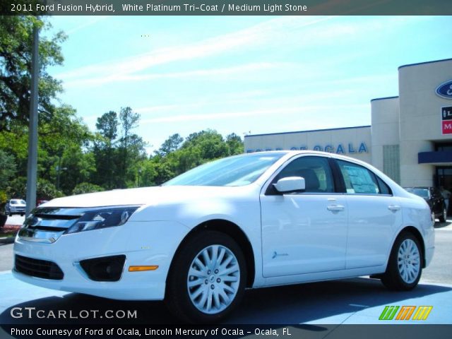 2011 Ford Fusion Hybrid in White Platinum Tri-Coat