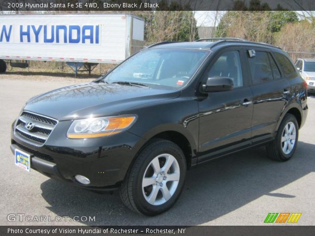 2009 Hyundai Santa Fe SE 4WD in Ebony Black