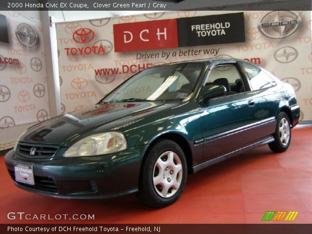 2000 Honda Civic EX Coupe in Clover Green Pearl