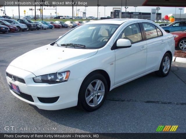 2008 Mitsubishi Lancer ES in Wicked White