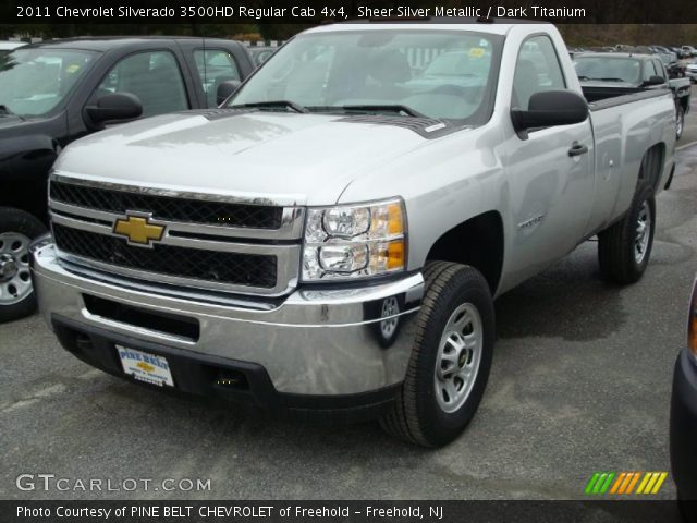 2011 Chevrolet Silverado 3500HD Regular Cab 4x4 in Sheer Silver Metallic