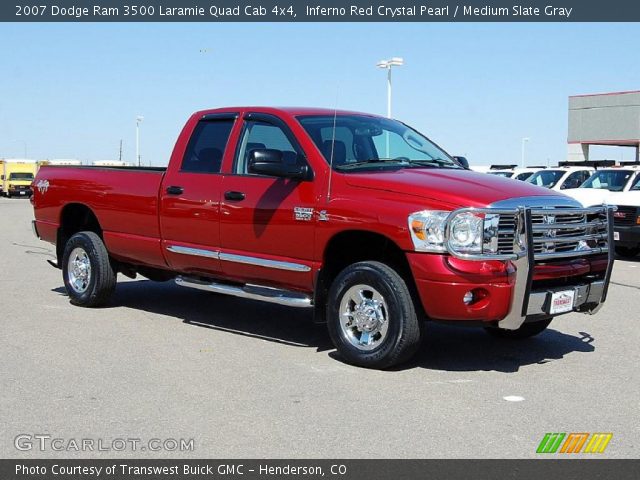 2007 Dodge Ram 3500 Laramie Quad Cab 4x4 in Inferno Red Crystal Pearl