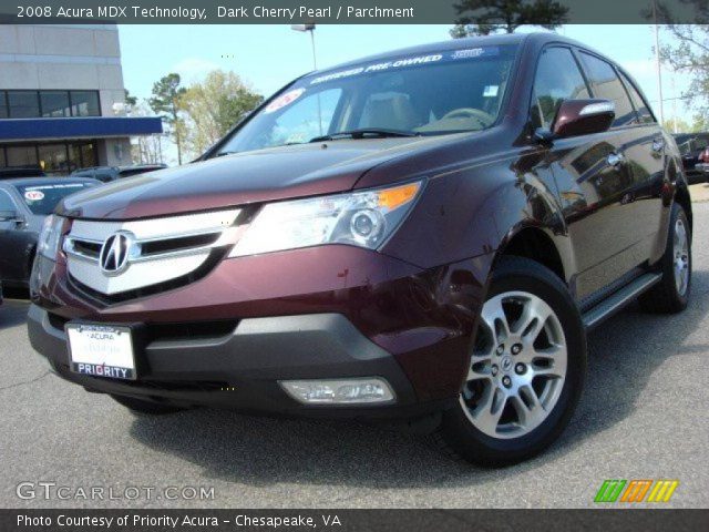 2008 Acura MDX Technology in Dark Cherry Pearl