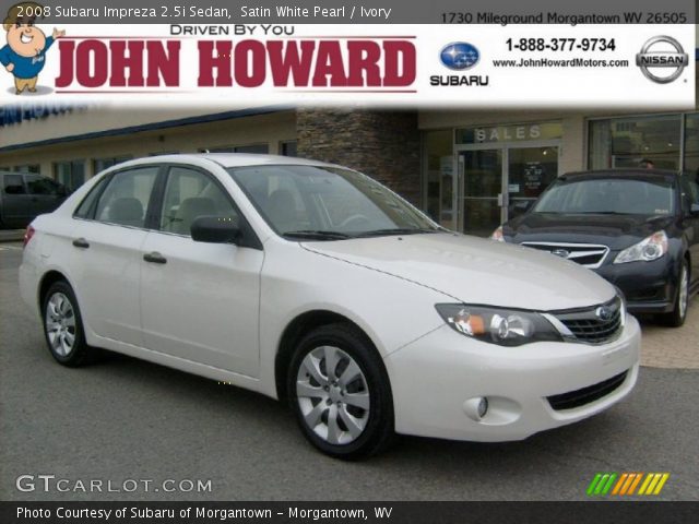 2008 Subaru Impreza 2.5i Sedan in Satin White Pearl