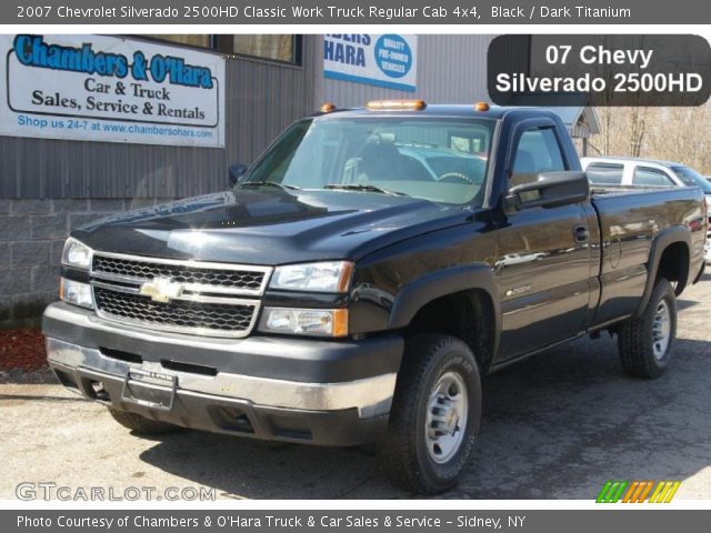 2007 Chevrolet Silverado 2500HD Classic Work Truck Regular Cab 4x4 in Black