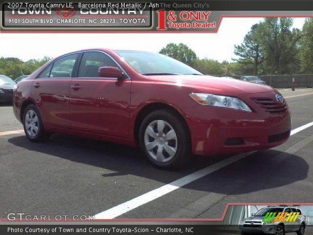 2007 Toyota Camry LE in Barcelona Red Metallic