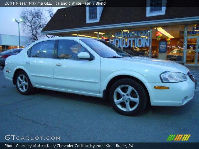 2001 Nissan Maxima GLE in Icelandic White Pearl