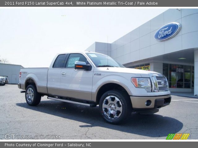 2011 Ford F150 Lariat SuperCab 4x4 in White Platinum Metallic Tri-Coat