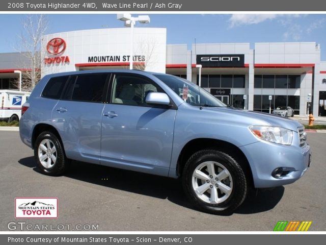 2008 Toyota Highlander 4WD in Wave Line Pearl