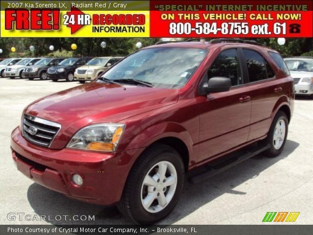 2007 Kia Sorento LX in Radiant Red