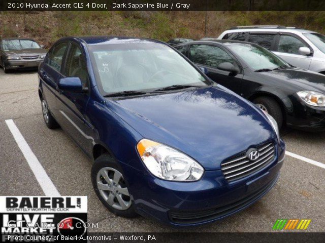 2010 Hyundai Accent GLS 4 Door in Dark Sapphire Blue