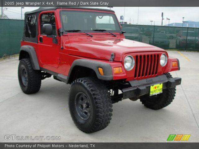 2005 Jeep Wrangler X 4x4 in Flame Red
