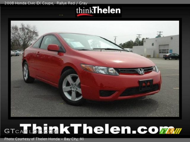 2008 Honda Civic EX Coupe in Rallye Red