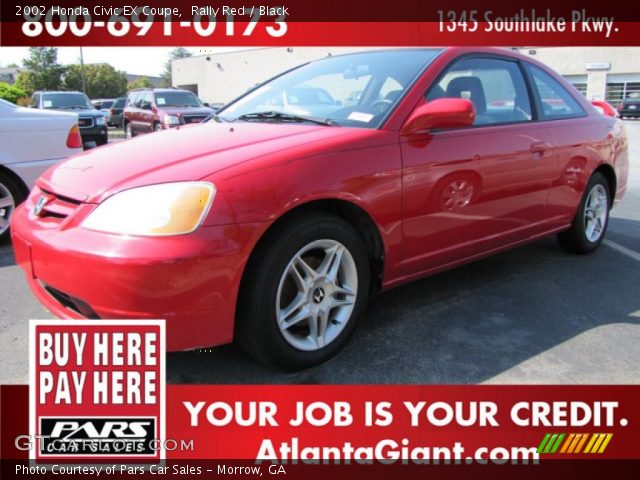 2002 Honda Civic EX Coupe in Rally Red
