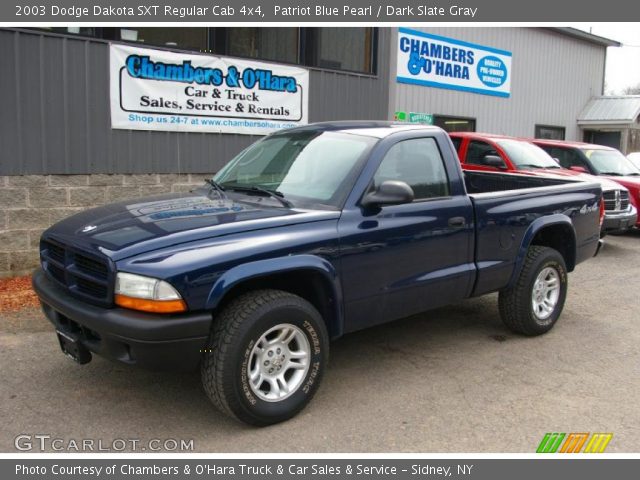 2003 Dodge Dakota SXT Regular Cab 4x4 in Patriot Blue Pearl