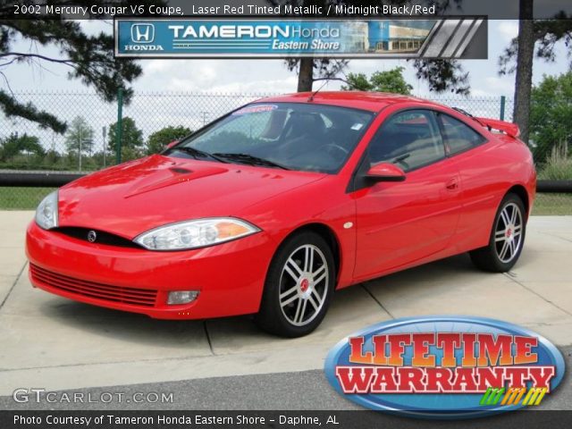 2002 Mercury Cougar V6 Coupe in Laser Red Tinted Metallic