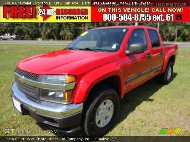 2004 Chevrolet Colorado LS Crew Cab 4x4 in Dark Green Metallic