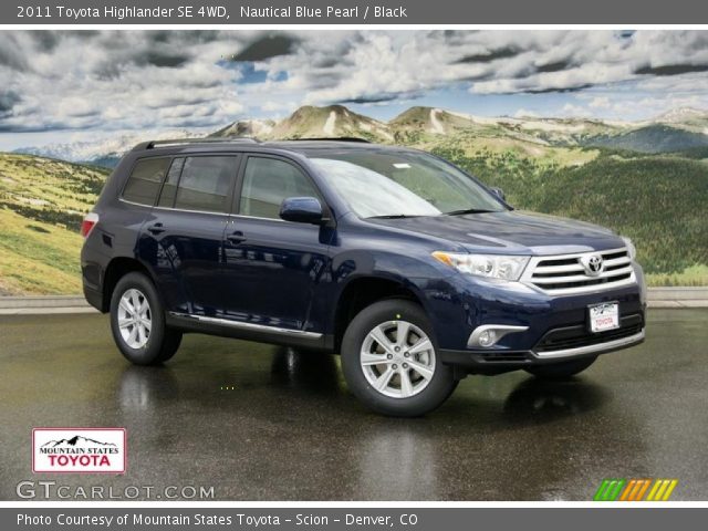2011 Toyota Highlander SE 4WD in Nautical Blue Pearl
