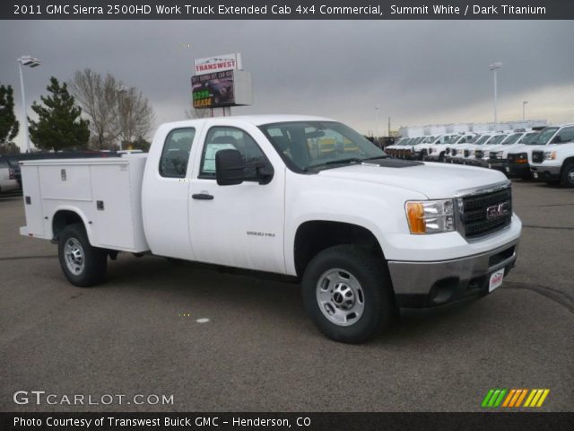2011 GMC Sierra 2500HD Work Truck Extended Cab 4x4 Commercial in Summit White